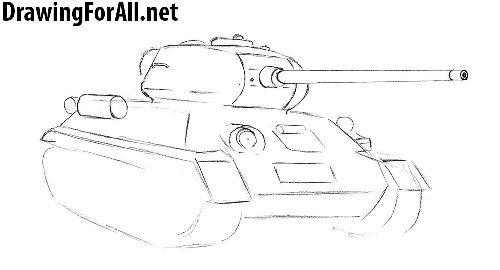 How to draw a russian tank