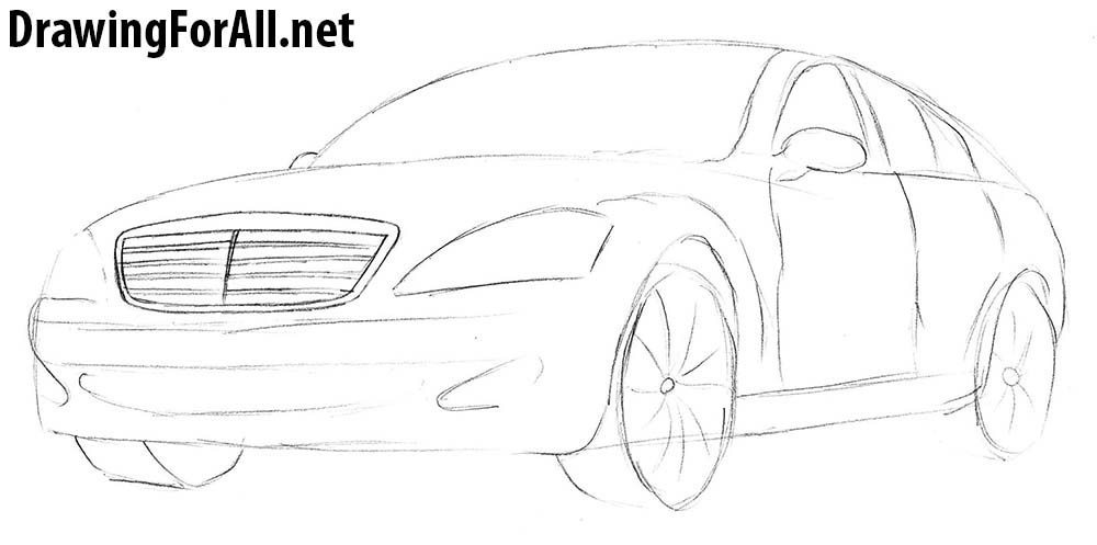 how to draw mercedes benz s class