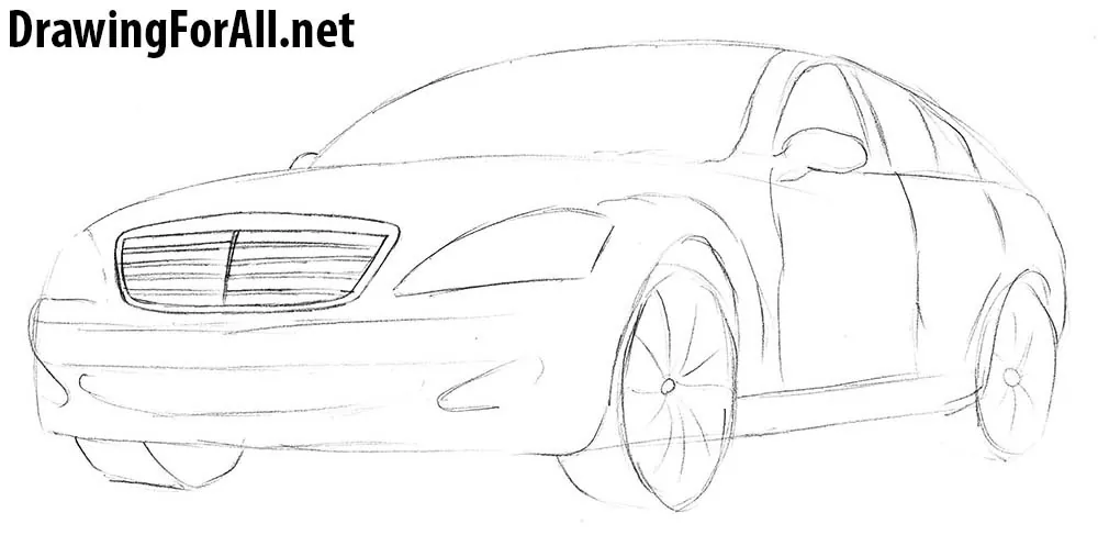 how to draw mercedes benz s class