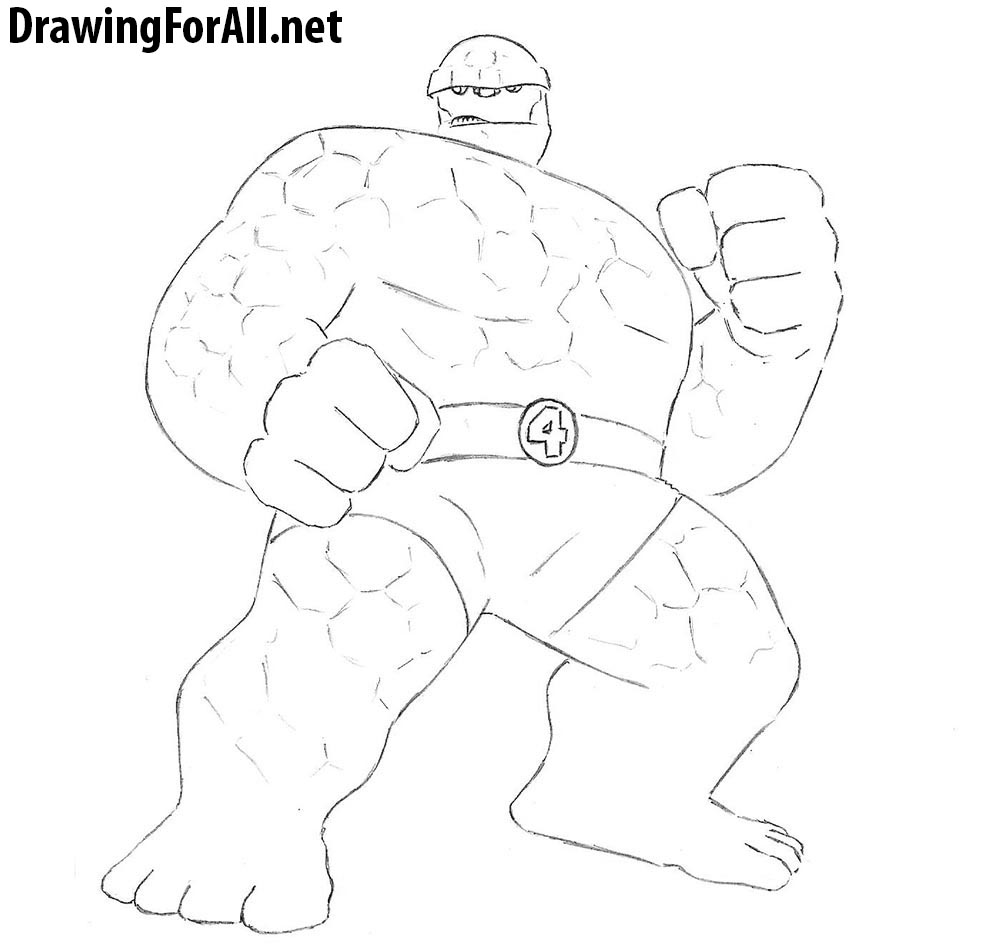 how to draw the thing from marvel comics