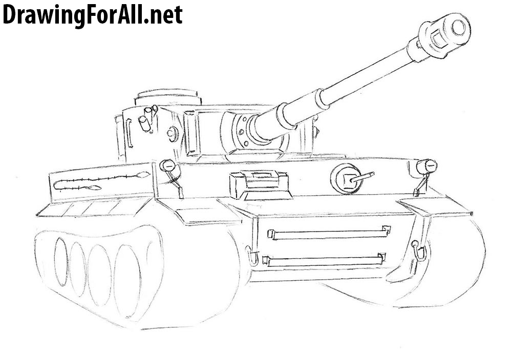 how to draw a german tank