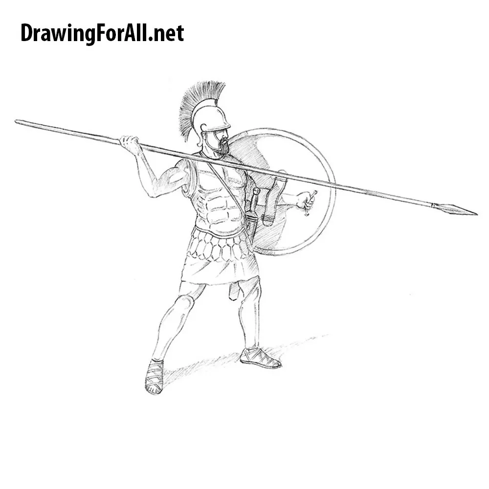 How to Draw an Ancient Greek Warrior