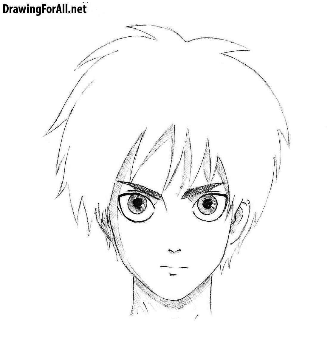 How to draw Eren Yeager from Attack on Titan
