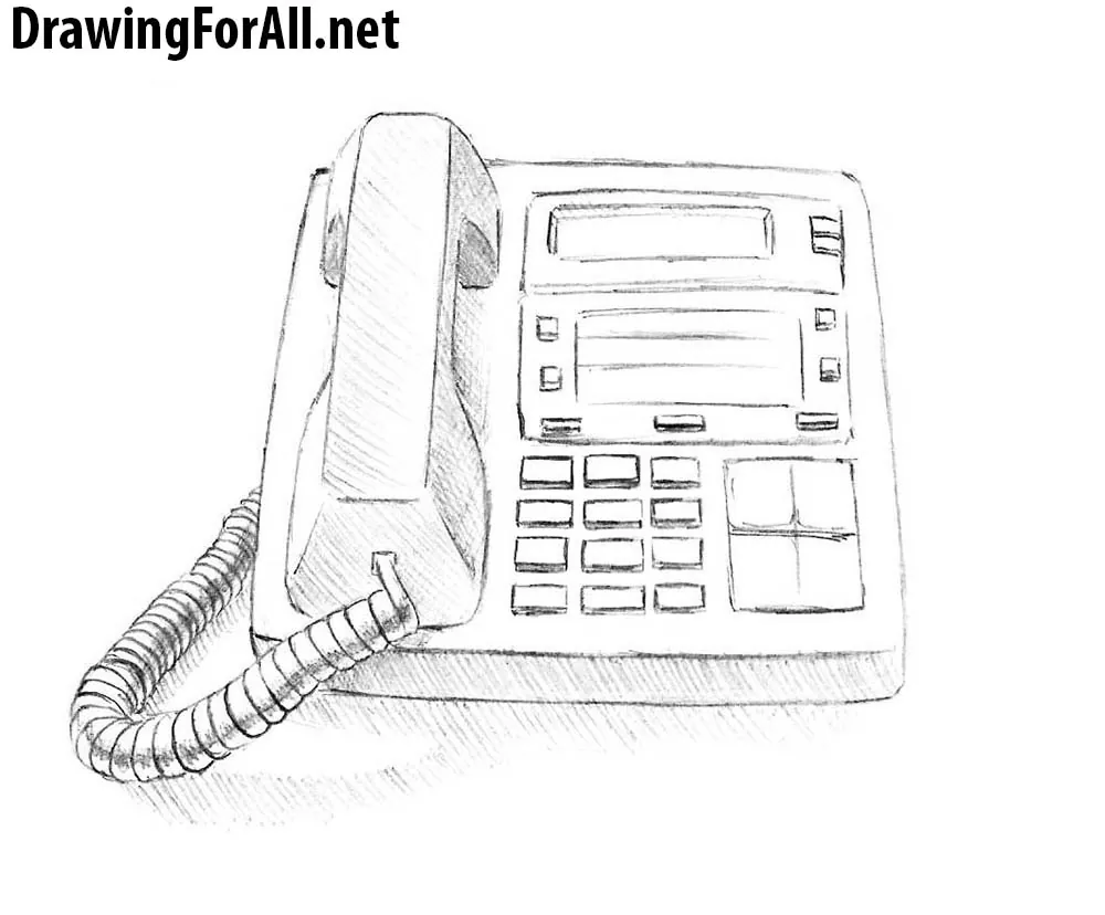 how to draw a phone