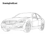 How to Draw Mercedes S-Class W221