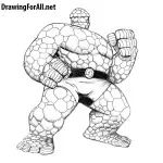 How to Draw the Thing from Fantastic Four