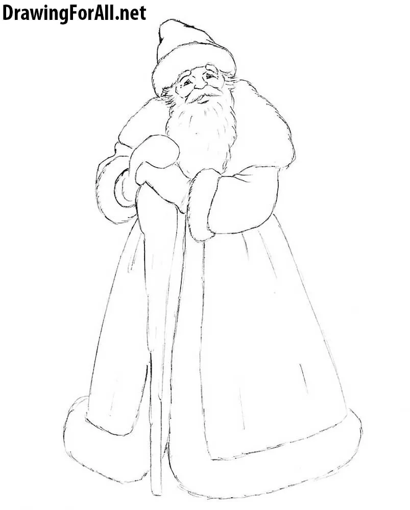 how to draw ded moroz