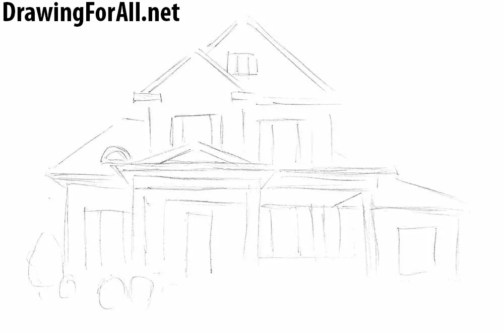 learn to draw a house for beginners