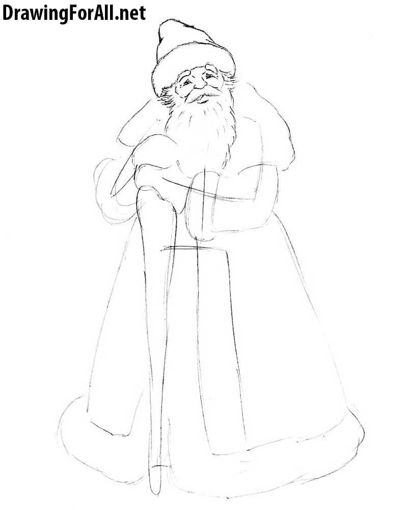 ded moroz drawing tutorial