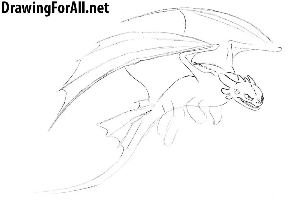toothless drawing tutorial