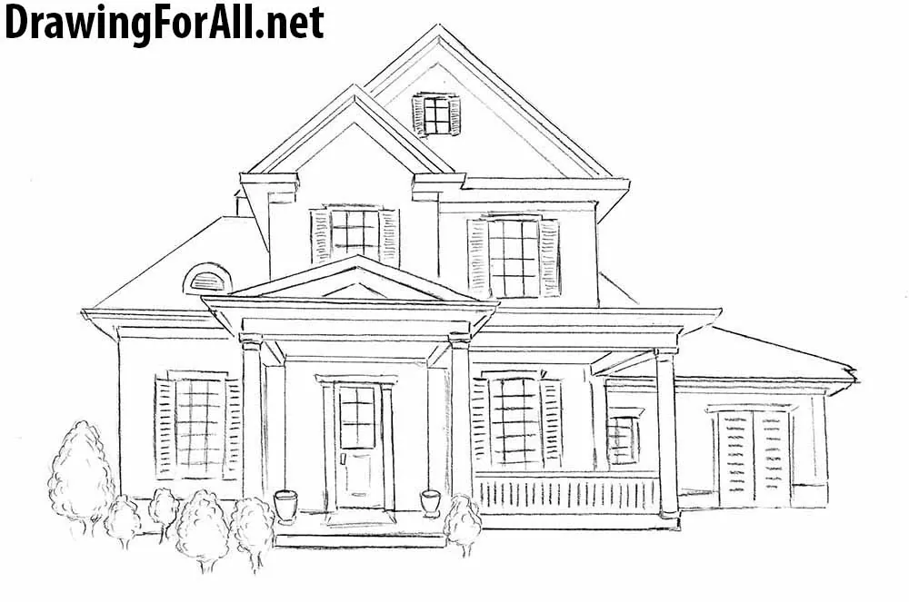 304869 House Exterior Drawing Images Stock Photos  Vectors  Shutterstock