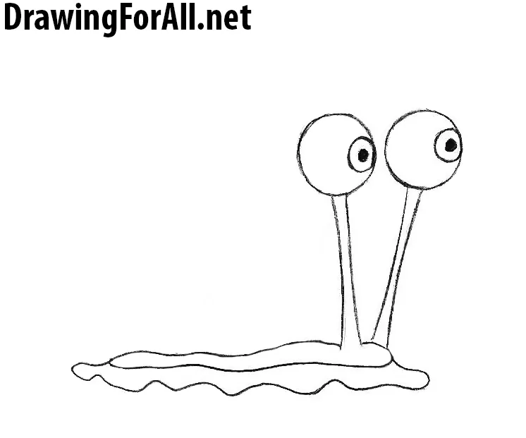 how to draw gary the snail