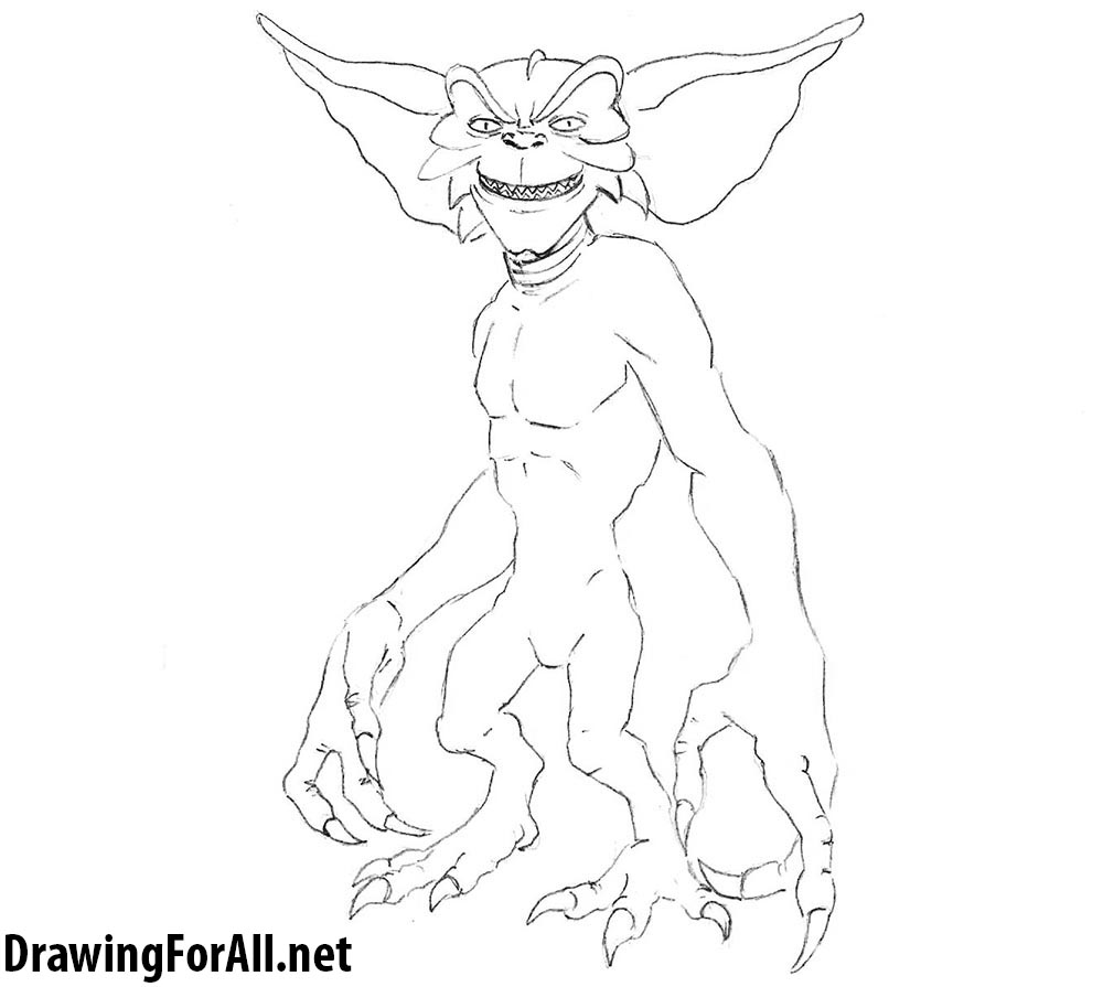 How to Draw a Gremlin drawing lesson