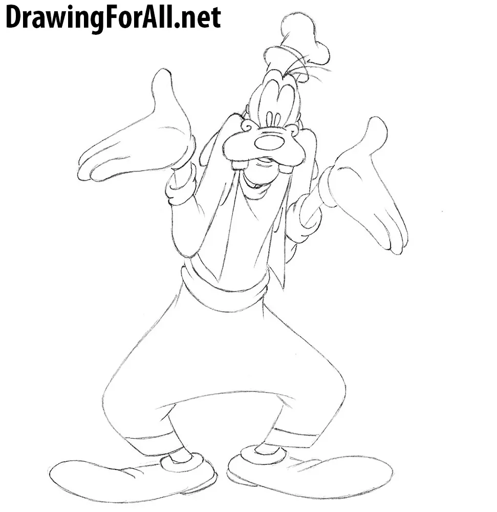 how to draw goofy