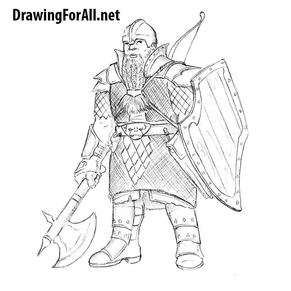 How to Draw a Dwarf Warrior