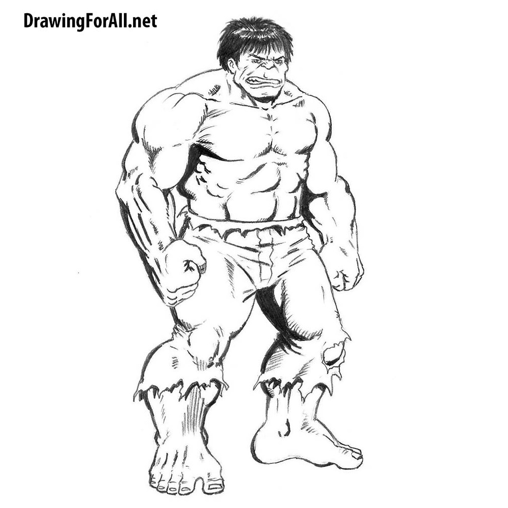 How to Draw the Classic Hulk | Drawingforall.net