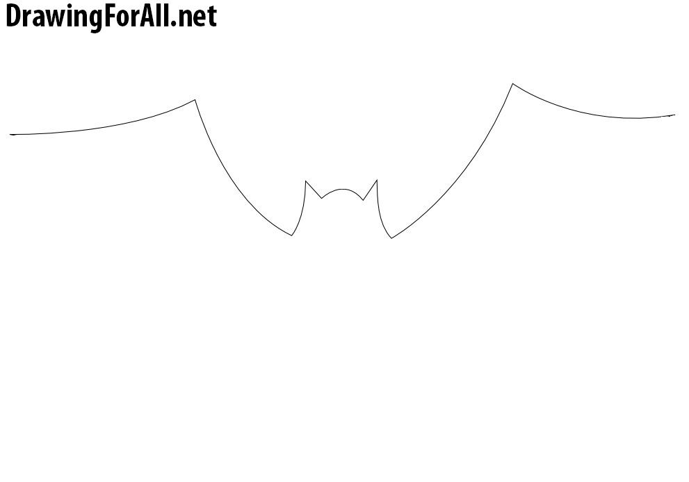 how to draw a bat for halloween easy