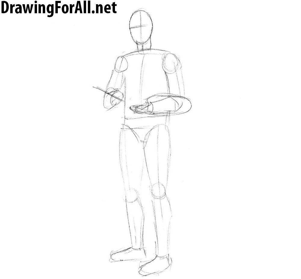 how to draw an artist step by step