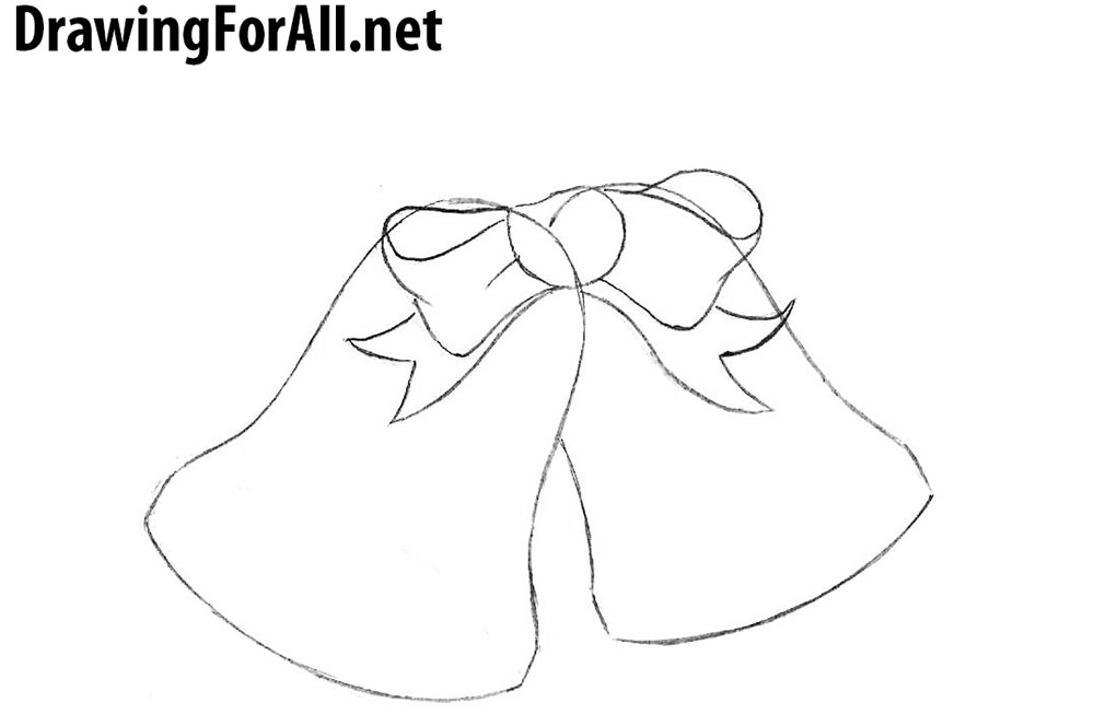 how to draw christmas bells step by step