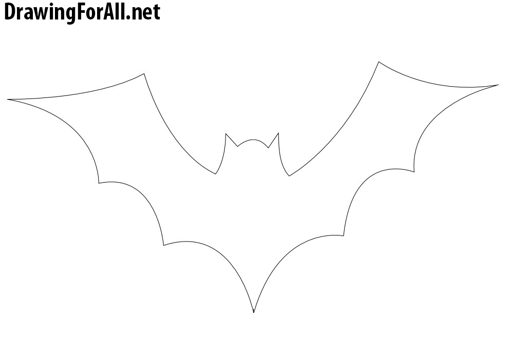 bat for halloween drawing