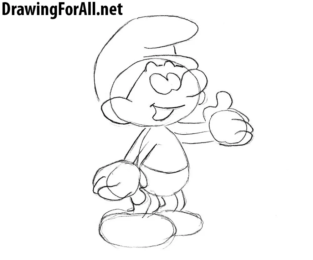 learn how to draw a smurf