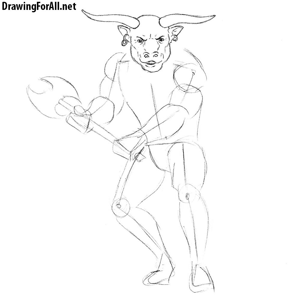learn how to draw minotaur