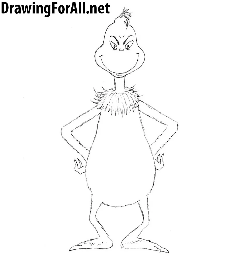 how to draw grinch