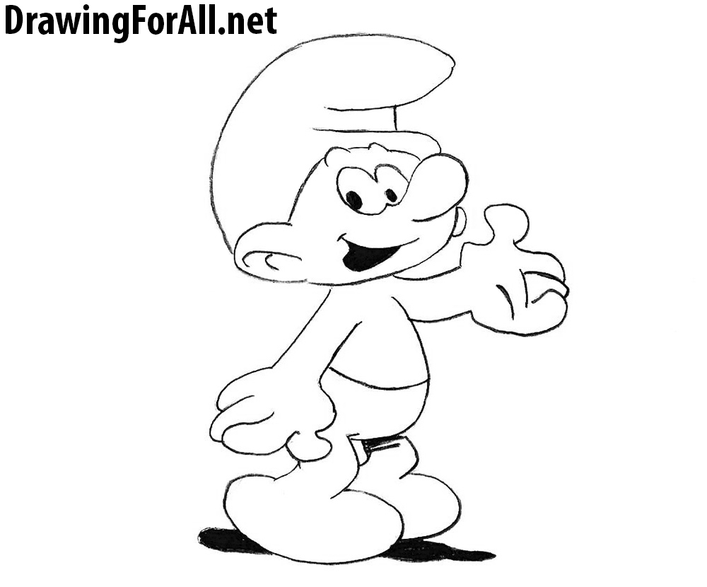 how to draw a smurf