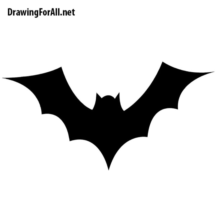 how to draw a bat for halloween
