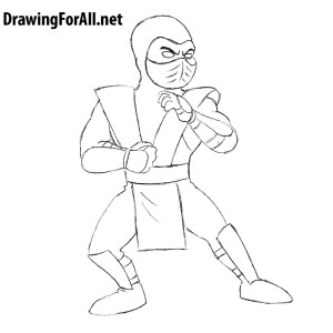 How to Draw Cartoon Sub-Zero