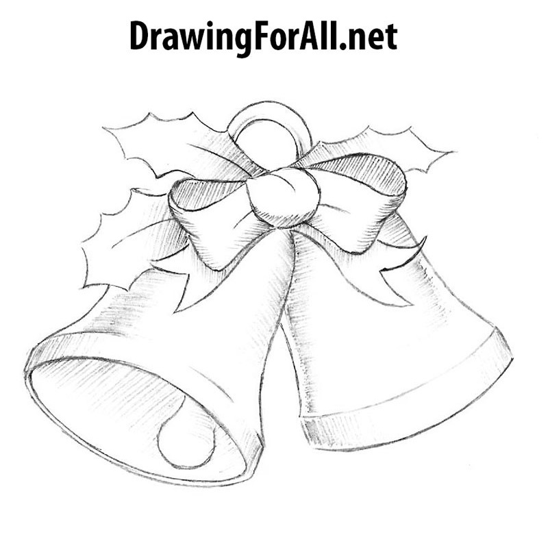 How to Draw Christmas Bells - HelloArtsy