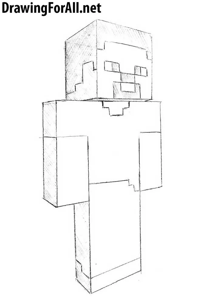 how to draw minecraft