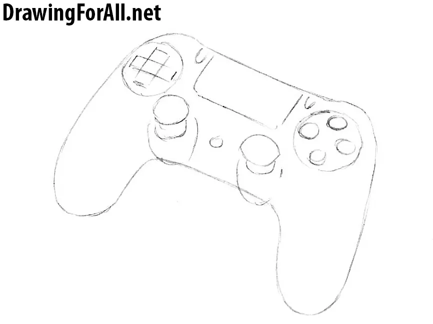 how to draw a dualshock gamepad