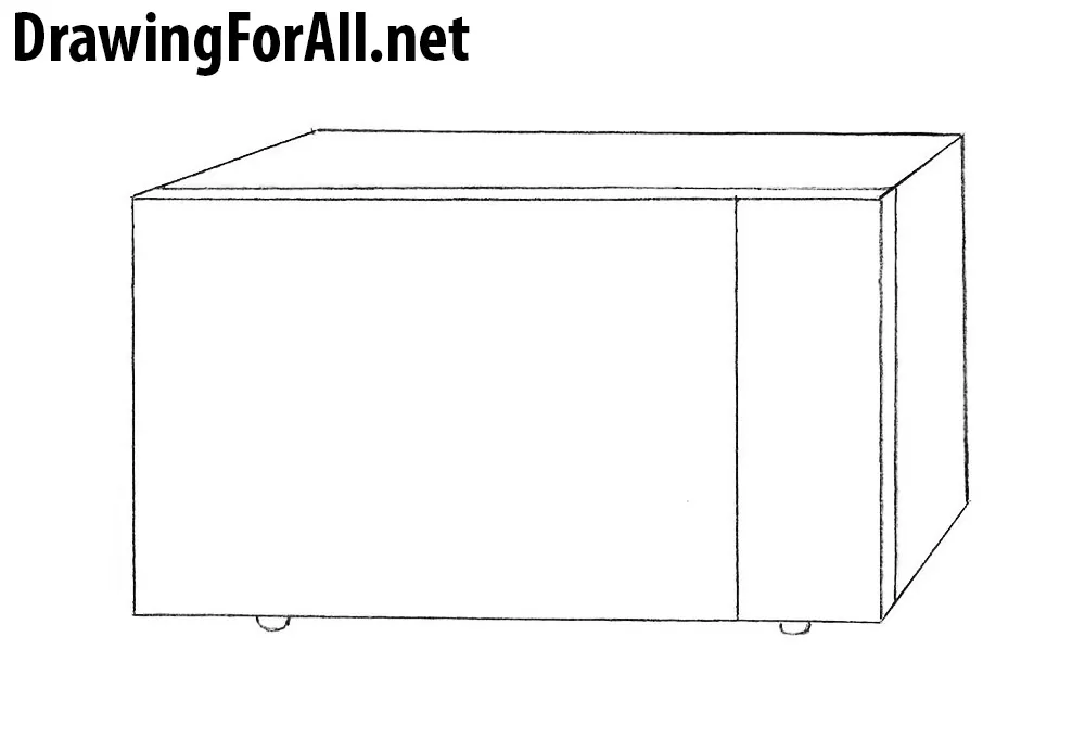 learn How to Draw a Microwave step by step