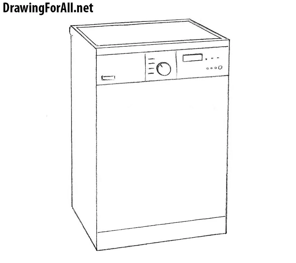 Washing Machine model with technical drawing by Yixing Lu at Coroflot.com