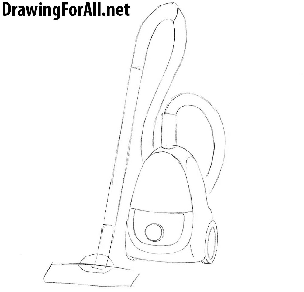 lern how to draw a vacuum cleaner with a pencil