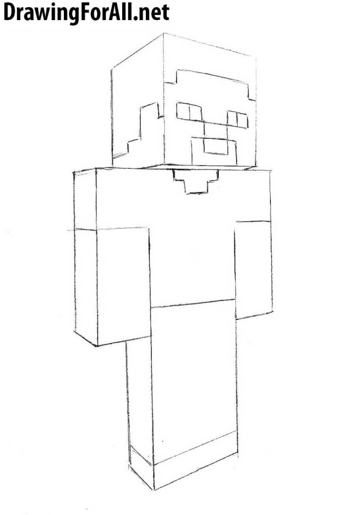 steve from minecraft drawing