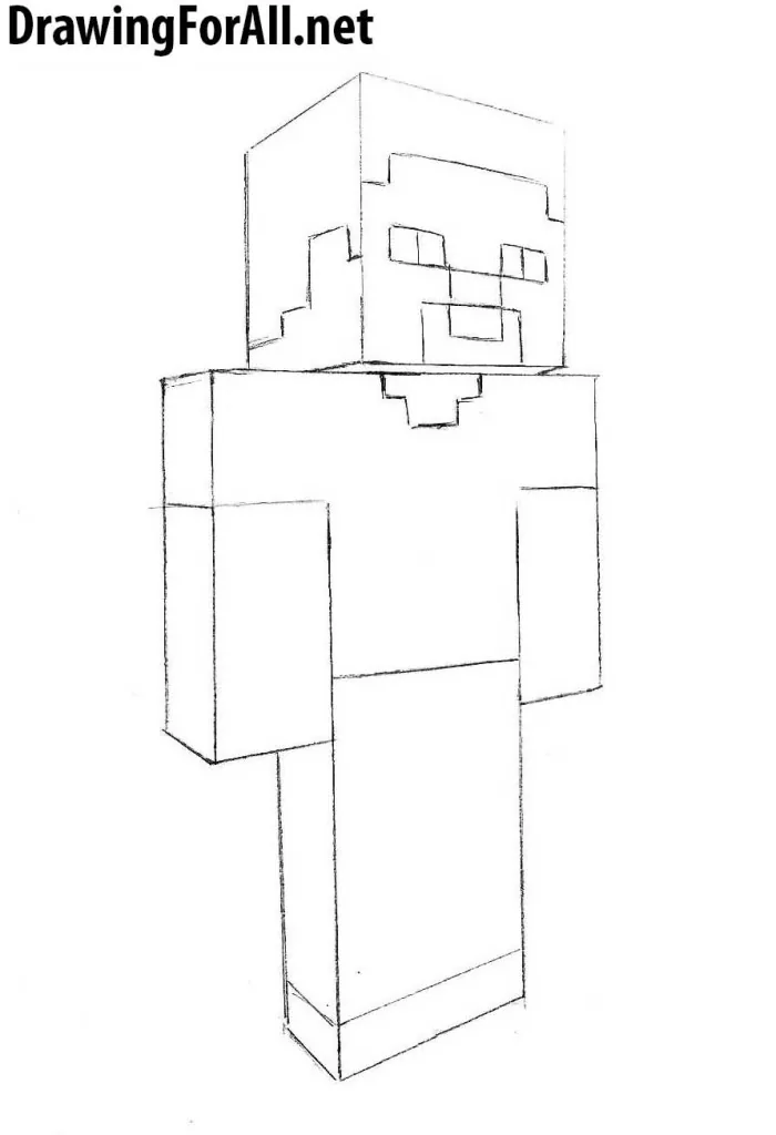 steve from minecraft drawing