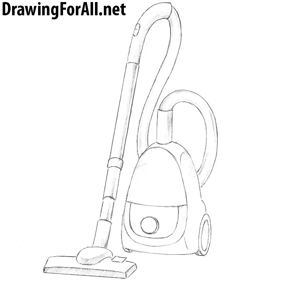 how to draw a vacuum cleaner