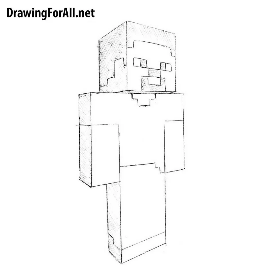 How to Draw Steve from Minecraft