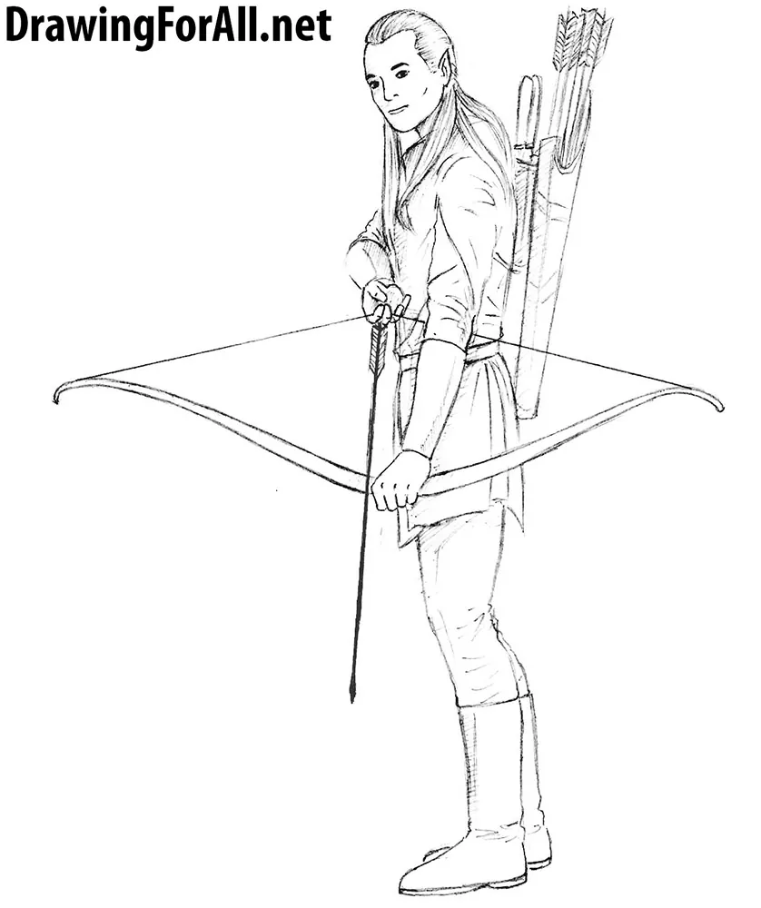 how to draw legolas