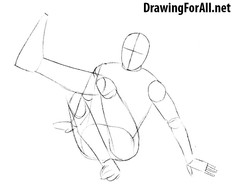 How to Draw a Football Freestyler