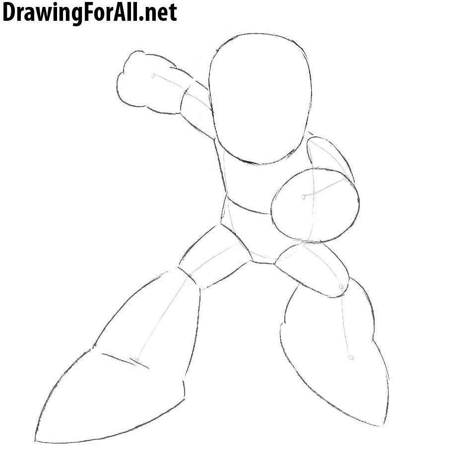 How to Draw Megaman with a pencil
