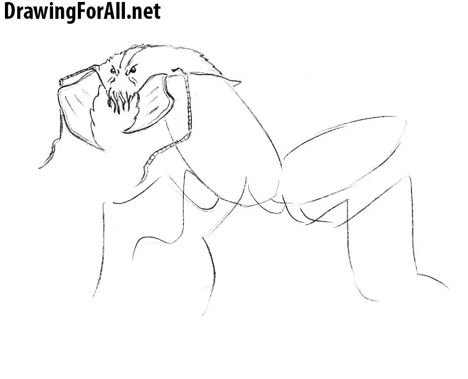 How to Draw an Ankheg from DND
