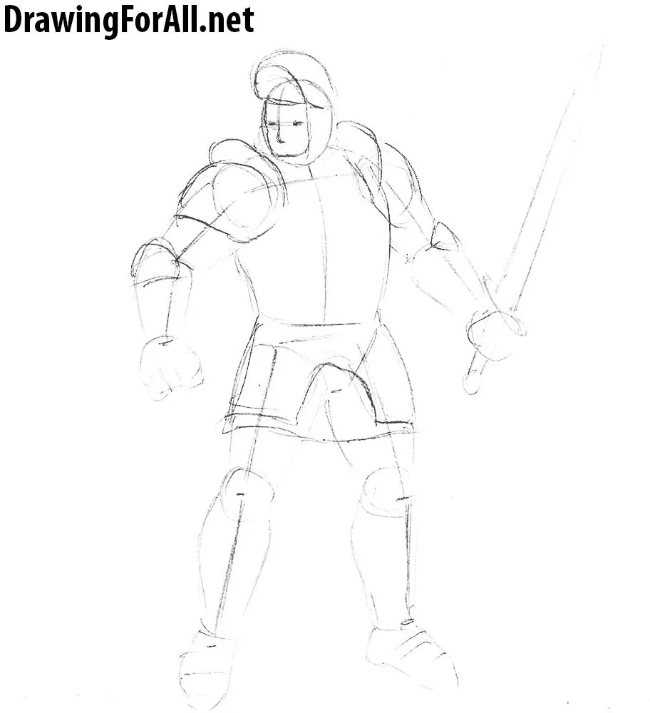 how to draw gothic warrior