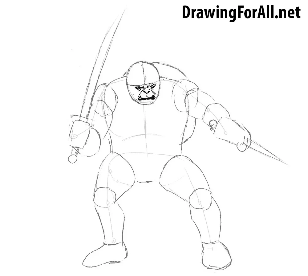 how to draw hobgoblins step by step