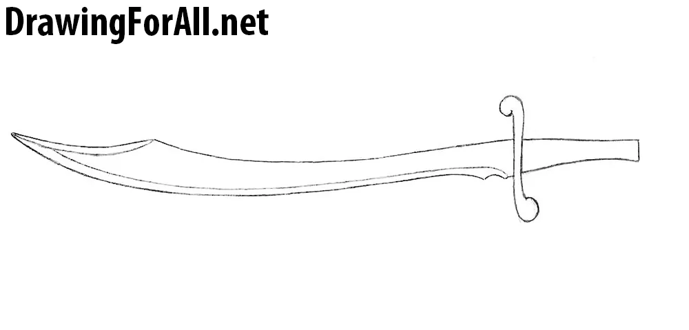 How to Draw a Scimitar Sword