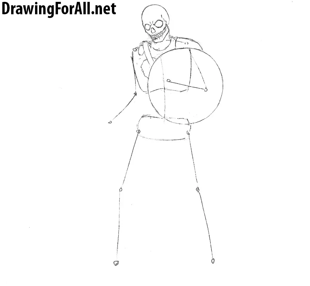 how to draw a skeleton from dungeons and dragons
