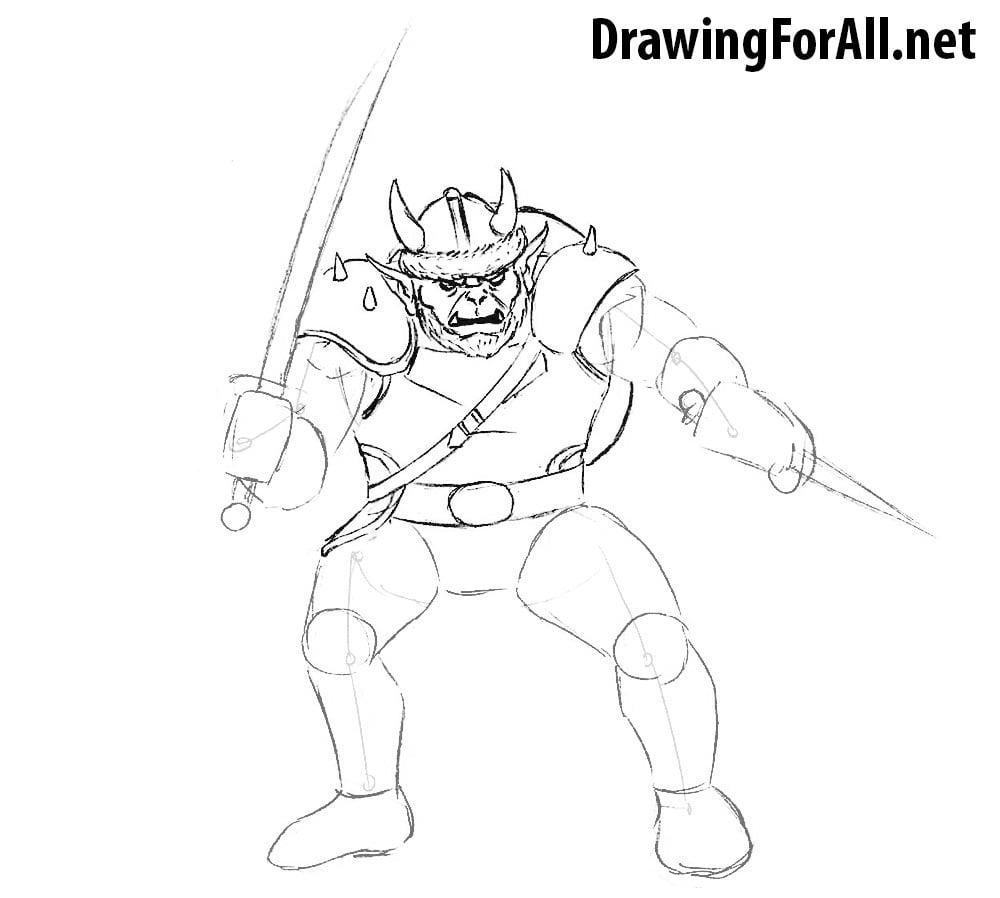 how to draw a hobgoblin from dungeons and dragons