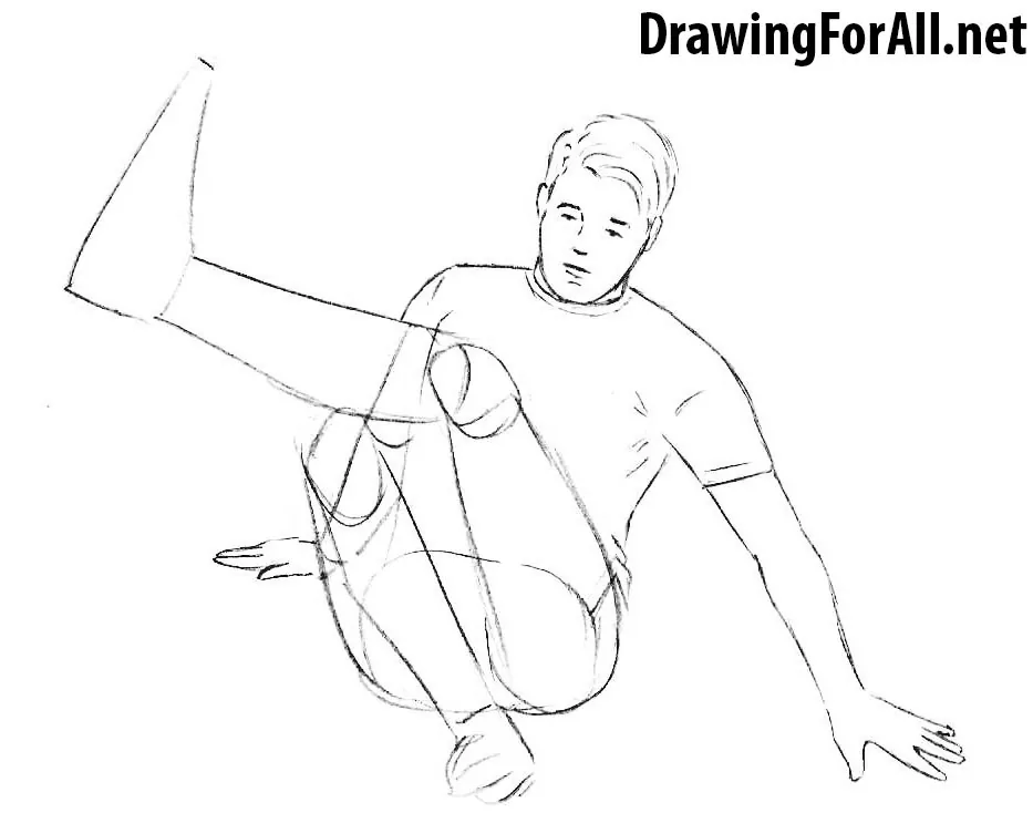 learn How to Draw a Freestyle Football Player